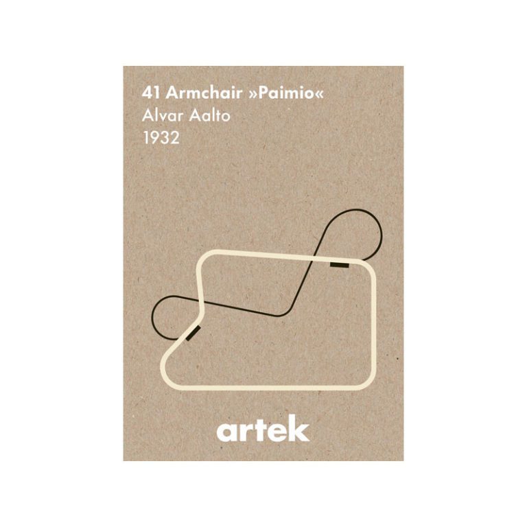 Artek 41 lepotuoli Paimio juliste - Porin Kalustetalo
