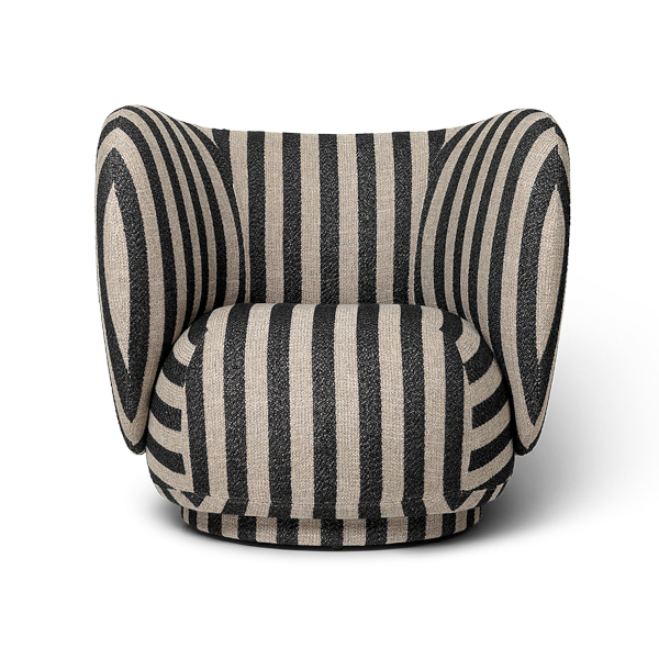 ferm LIVING Rico nojatuoli, pyörivällä jalustalla