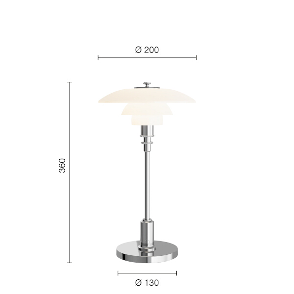 Louis Poulsen PH 2/1 Portable pöytävalaisin