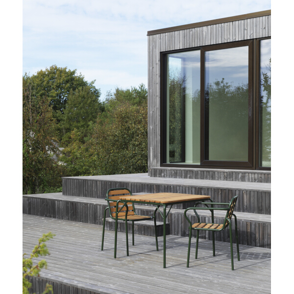 Normann Copenhagen Vig käsinojatuoli puuistuimella, tummanvihreä - Image 4