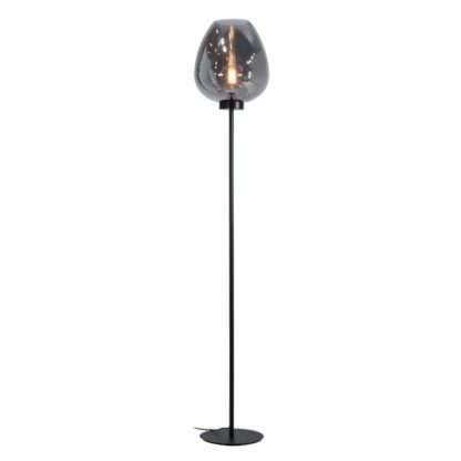 Valaisin Grönlund Torch lattiavalaisin, musta/savulasi