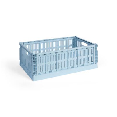 HAY Colour Crate säilytyslaatikko, suuri, pehmeän sininen