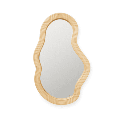 ferm LIVING Pond peili, keskikokoinen, rottinki