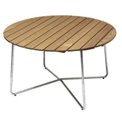 Grythyttan Stålmöbler 9A pöytä, 120 cm, öljytty tammi/galvanoitu teräs