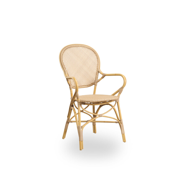 Sika-Design Rossini Exterior tuoli, käsinojallinen, luonnonvärinen