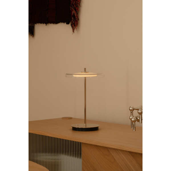 Umage Asteria Glass Move ladattava pöytävalaisin, kiillotettu messinki - Image 4