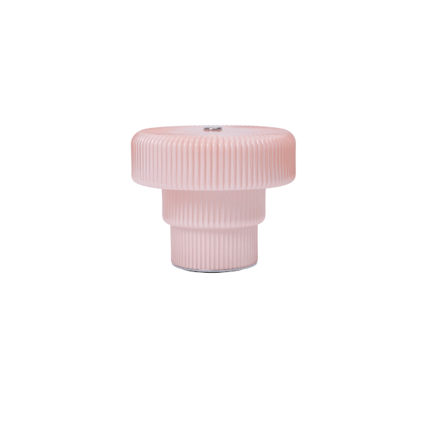 ferm LIVING Ripple Portable pöytävalaisin, pieni, vaaleanpunainen